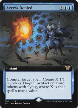 Access Denied (Extended Art) R Commander: Kamigawa: Neon Dynasty 47 - LP MTG - Image 1