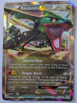 Pokemon TCG Rayquaza-EX Dragons Exalted 85/124 Holo Rare - Image 1