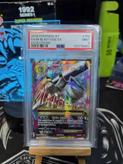 Pokemon XY Evolutions 2016 FA/M Blastoise EX #102/108 PSA 9 - Image 1