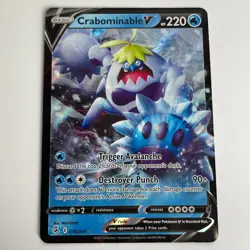 Crabominable V 76/264 Fusion Strike Holo Ultra Rare Pokemon Light Play+ - Image 3