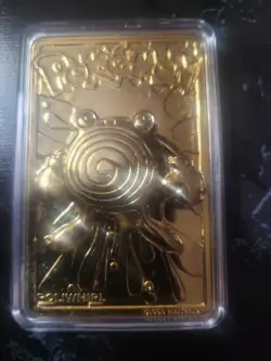 Pokemon 23k Gold Plated Collectors Card 61 Poliwhirl with Box & Certificate 1999 - Image 5