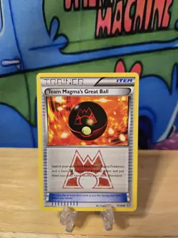 Team Magma’s Great Ball 31/34 Double Crisis Pokemon Card VLP W Slv & T Loader - Image 1
