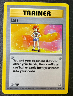 Lass 75/102 1st Edition Base (shadowless) Set Pokemon Card NM - Image 1