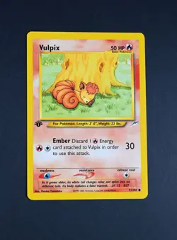 LP+ Vulpix 1st Edition 91/105 Reg. Neo Destiny Pokemon Card - Image 1