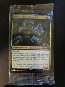 Jackal, Genius Geneticist NM FOIL SEALED PRERELEASE Spider-Man MTG FREE SHIPPING - Image 1