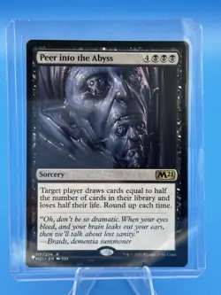MTG Peer into the Abyss Core Set 2021 Regular nm unplayed #117 pack fresh - Image 1