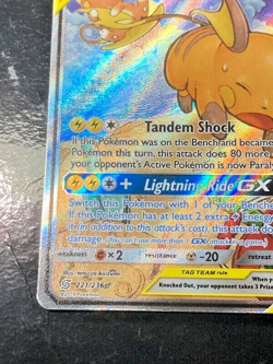Pokemon TCG Raichu & Alolan Raichu Tag Team GX Unified Minds 221/236 Alt Art - Image 2