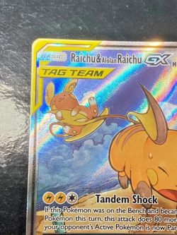 Pokemon TCG Raichu & Alolan Raichu Tag Team GX Unified Minds 221/236 Alt Art - Image 5