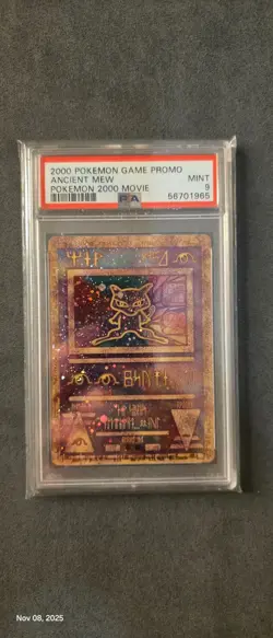 2000 Pokemon Game Promo Movie Ancient Mew PSA 9 MINT - Image 1