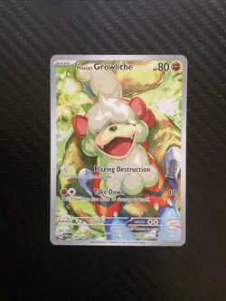 Hisuian Growlithe 181/167 Twilight Masquerade Illustration Rare Pokemon NM - Image 1