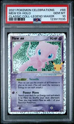 2021 POKEMON CELEBRATIONS CLASSIC COLL #88 MEW EX-HOLO PSA 10 - Image 1