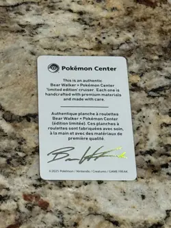 Pokemon Center x Bear Walker Gengar Skateboard Card: 1099/1250 - Image 2