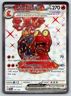 Magcargo ex 191/167 SV06: Twilight Masquerade NM Pokemon Card TCG - Image 1