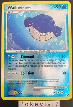 Carte Pokemon WAILMER 58/106 REVERSE Diamant et Perle D&P FR OCCASION - Image 1