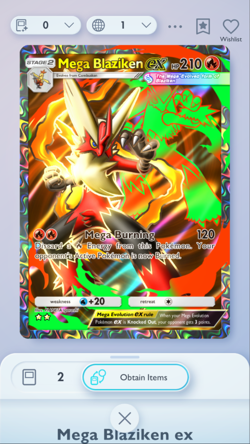 Mega-Blaziken Full Art, Pokemon TCG Pocket, English language, Mega-Rising - Image 1
