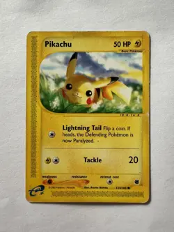 Pikachu 124/165 Expedition Base Set Rare 2002 Pokemon TCG - Image 1