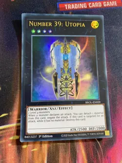 YUGIOH BROL-EN059 Number 39: Utopia Ultra Rare 1st Edition NM - Image 1