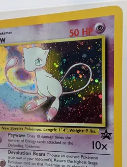 Pokemon Card Mew Swirl Holographic Black Star Promo #9 Card WOTC 1999-2000 Vtg - Image 3