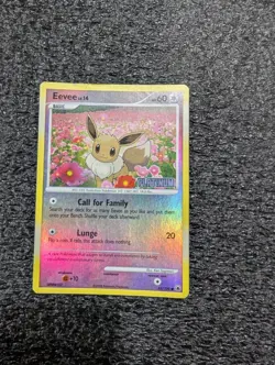 Pokemon Eevee Platinum STAMPED Reverse Holo 62/100 TCG Card Hp - Image 1