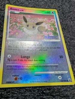 Pokemon Eevee Platinum STAMPED Reverse Holo 62/100 TCG Card Hp - Image 3