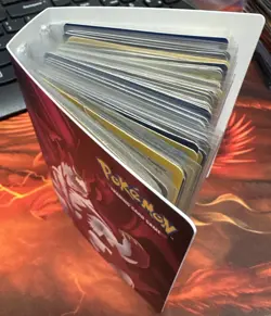 Pokemon Card Collection With Binder (60 Pokemon Cards) Holo Vintage - Image 1