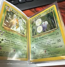 Pokemon Card Collection With Binder (60 Pokemon Cards) Holo Vintage - Image 3
