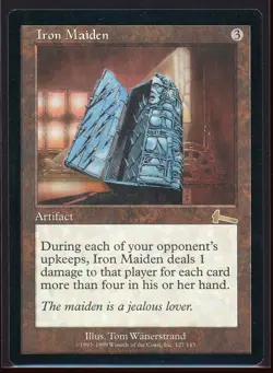1999 MTG Magic the Gathering Iron Maiden (127/143) Urza's Legacy LP - Image 1