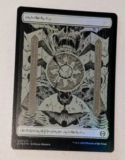 MTG *FOIL FULL ART * Phyrexia: All will be One PLAINS (Phyrexian) NM - Image 1