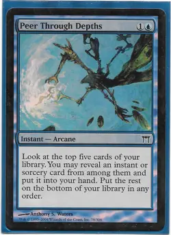 PEER THROUGH DEPTHS FOIL Champions of Kamigawa English Magic NM MTG - Image 1