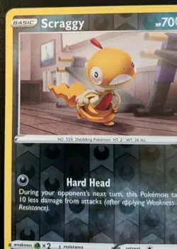 Scraggy 098/203 Reverse Holo Common Sword & Shield: Evolving Skies Pokemon TCG - Image 2