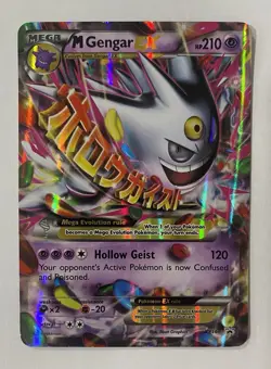 Pokemon TCG Mega Gengar EX Black Star Promos XY166 Shiny Holo Rare - Image 1