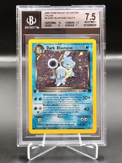 🍀Pokemon BGS 7.5 Dark Blastoise 3/82 PRIMA EDIZIONE 1ed Rocket ITA graad psa🍀 - Image 1