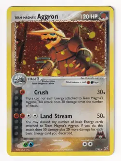 🍀Pokemon TEAM MAGMA'S Aggron 7/95 holo GOOD EX Magma & Idro ENGLISH Pokemon🍀 - Image 1