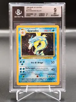 🍀Pokemon BGS 9 Gyarados 2/102 PRIMA EDIZIONE 1ed Set Base ITALIANO graad psa🍀 - Image 1