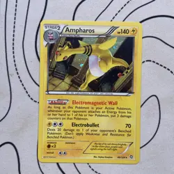 Pokemon TCG Ampharos Dragons Exalted 40/124 Holo Holo Rare LP - Image 1