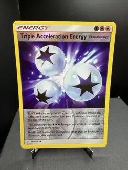 Pokemon TCG SM Unbroken Bonds Triple Acceleration Energy 190/214 Reverse Holo NM - Image 1