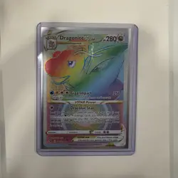 Pokemon Go Card TCG Dragonite VSTAR 081/078 Rainbow Secret Rare - Image 1