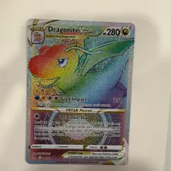 Pokemon Go Card TCG Dragonite VSTAR 081/078 Rainbow Secret Rare - Image 3