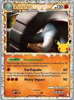 Donphan (Prime) 107/123 Celebrations: Classic Collection - Pokemon Card - NM - Image 1