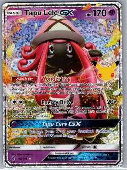 Tapu Lele GX 60/145 Celebrations: Classic Collection - Pokemon Card - NM - Image 1