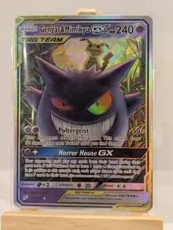 Custom Fan Art Gengar & Mimikyu GX High Quality Custom Card Tag Team - Image 2