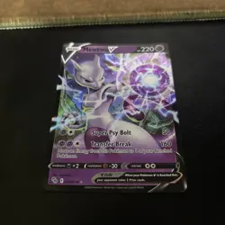 Pokemon TCG Mewtwo v Holo Ultra Rare Card Pokemon Go 030/078 Near Mint - Image 1