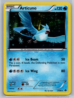 Articuno 27/99 Next Destinies Rare Pokemon Card TCG - NM ERROR INCOMPLETE HOLO - Image 1