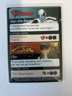 Tatsunoko Vs. Capcom Ken The Eagle / Ryu Lenticular Card Street Fighter GREAT - Image 4
