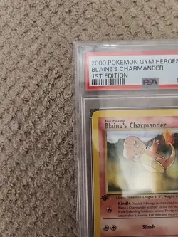 PSA 9 Gym Heroes 1st Edition Blaine's Charmander Vintage Pokemon Card - Image 3