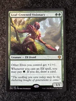 MTG Leaf-Crowned Visionary Promo (167/281) Dominaria United - Image 1
