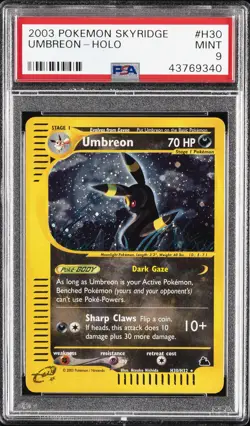 2003 POKEMON SKYRIDGE #H30 UMBREON-HOLO PSA 9 - Image 1