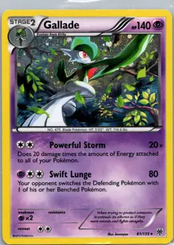 Pokemon TCG Gallade 61/135 Plasma Storm Holo LP - Image 1