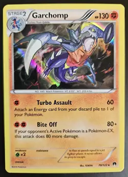 Garchomp 70/122 Holo Rare Pokemon TCG BREAKpoint Set XY LP - Image 1