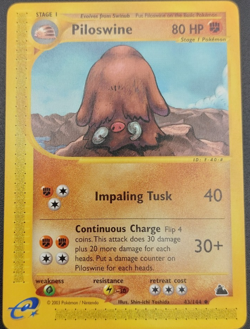 Pokemon Card Piloswine 43/144 common 2003 Skyridge LP - Image 1